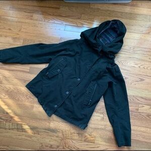 Burton Black Canvas Jacket- Sz L.  EUC!